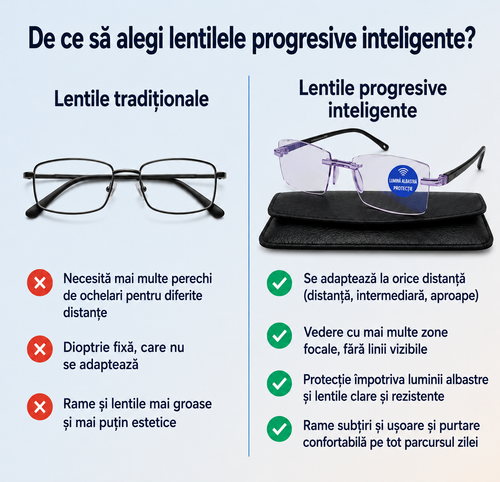 OFERTA 2X1 – Ochelari Progresivi Inteligenți™