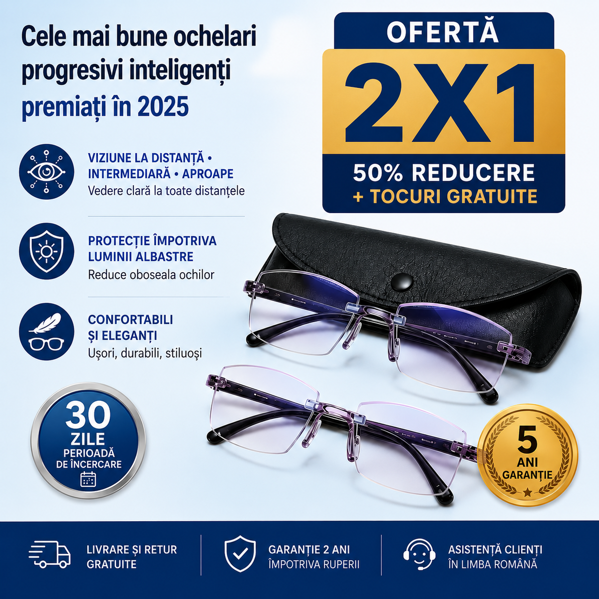 OFERTA 2X1 – Ochelari Progresivi Inteligenți™